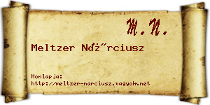 Meltzer Nárciusz névjegykártya